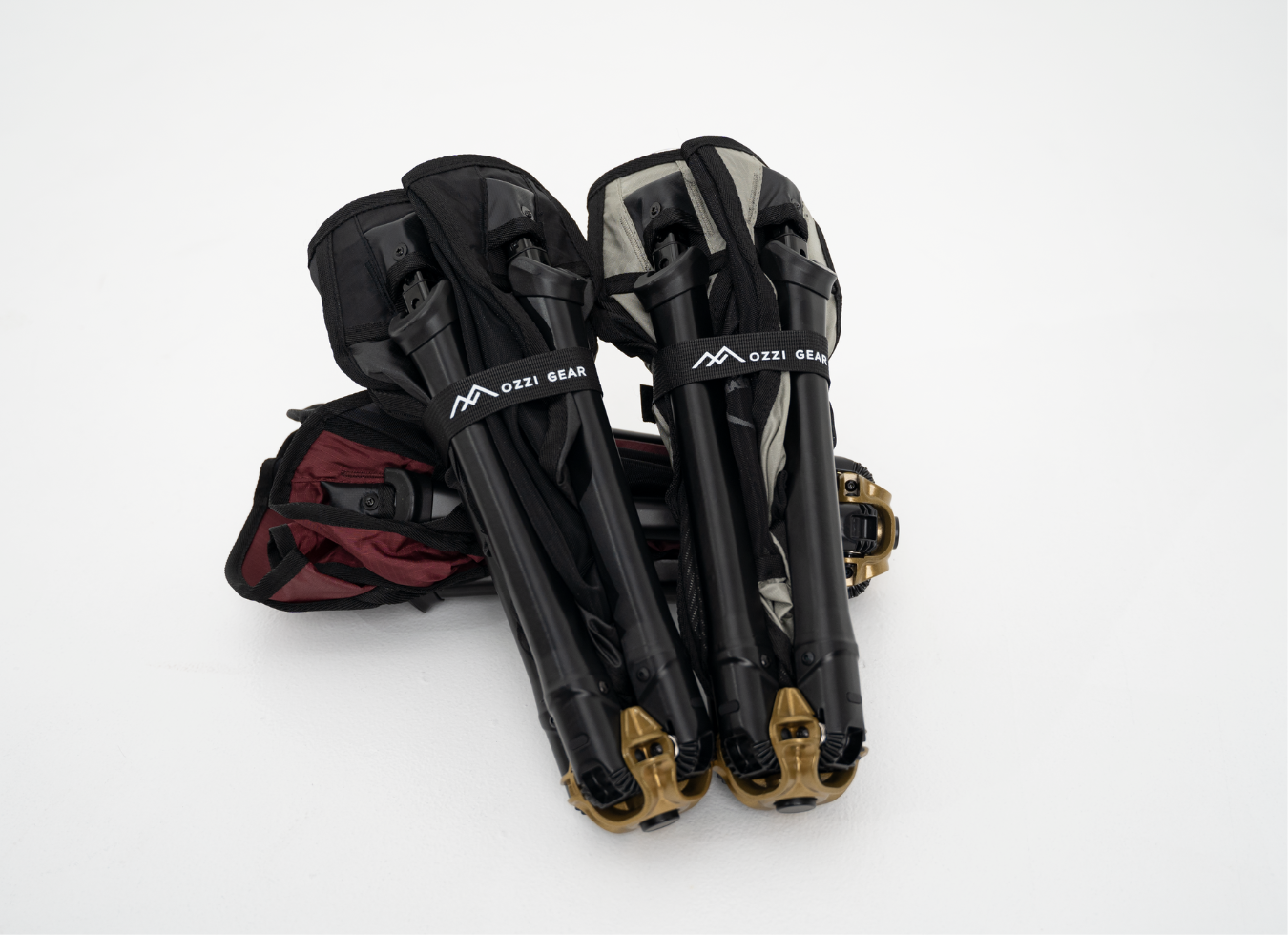 Three ozzi gear chairs folded up