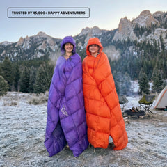 Ozzi Gear Puffy Hooded Blanket in black — water-resistant 2-in-1 wearable blanket and hoodie