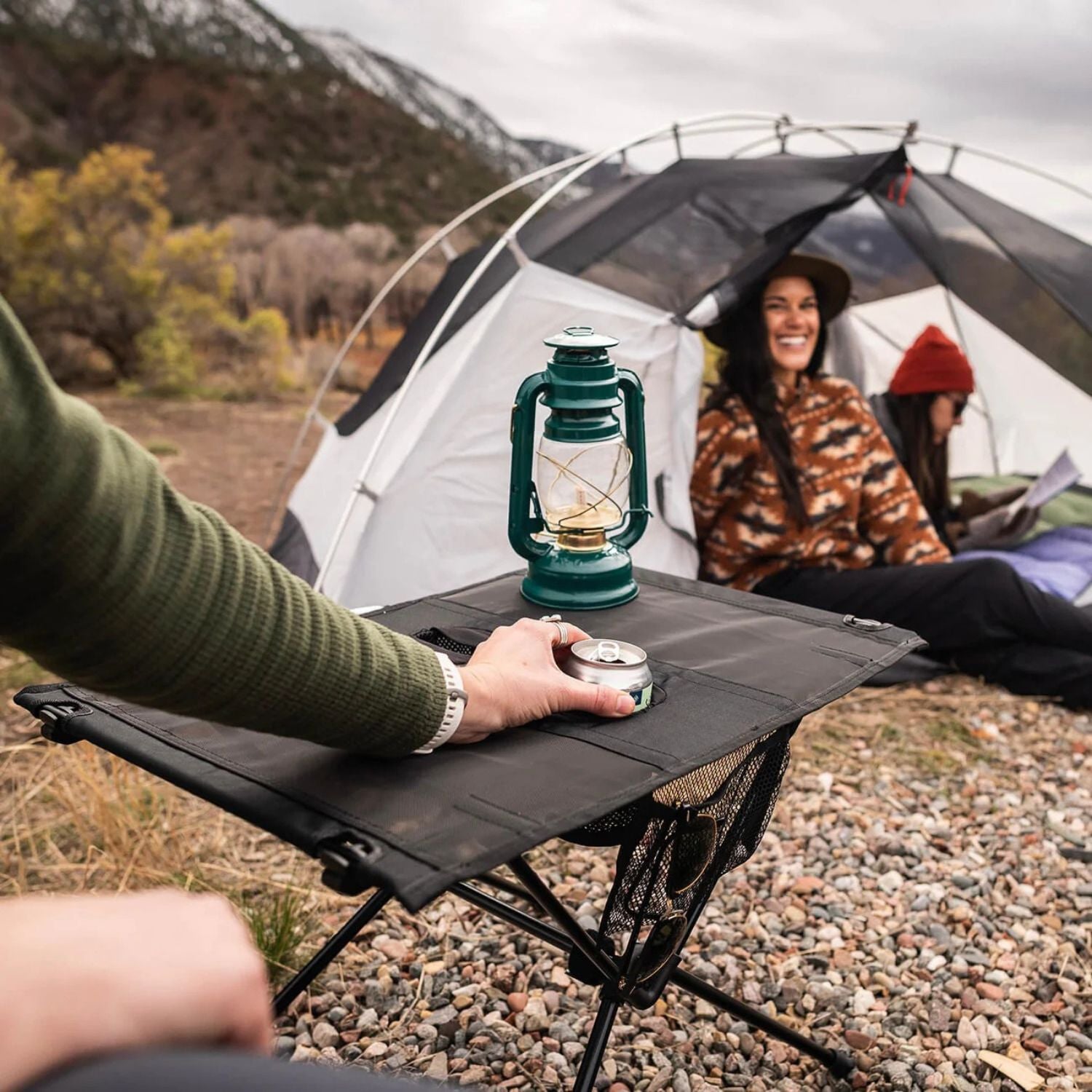 Ozzi Gear Mini Table | Portable Table with Cup Holders