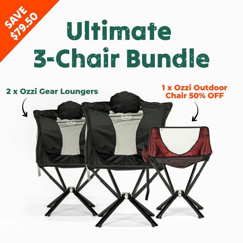 Ultimate 3-Chair Bundle — 2 Outdoor Loungers + 1 Outdoor Chair